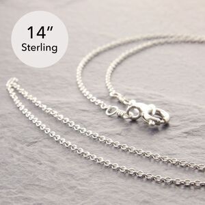 14” Dainty .925 Sterling Silver Necklace (#1-28-1sd-sp) by Megu's Attic